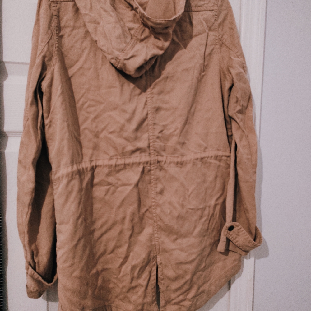 Women's Tan Jacket Or Blush Pink Color Medium Nordstrom 3/4 Length - Picture 7 of 12